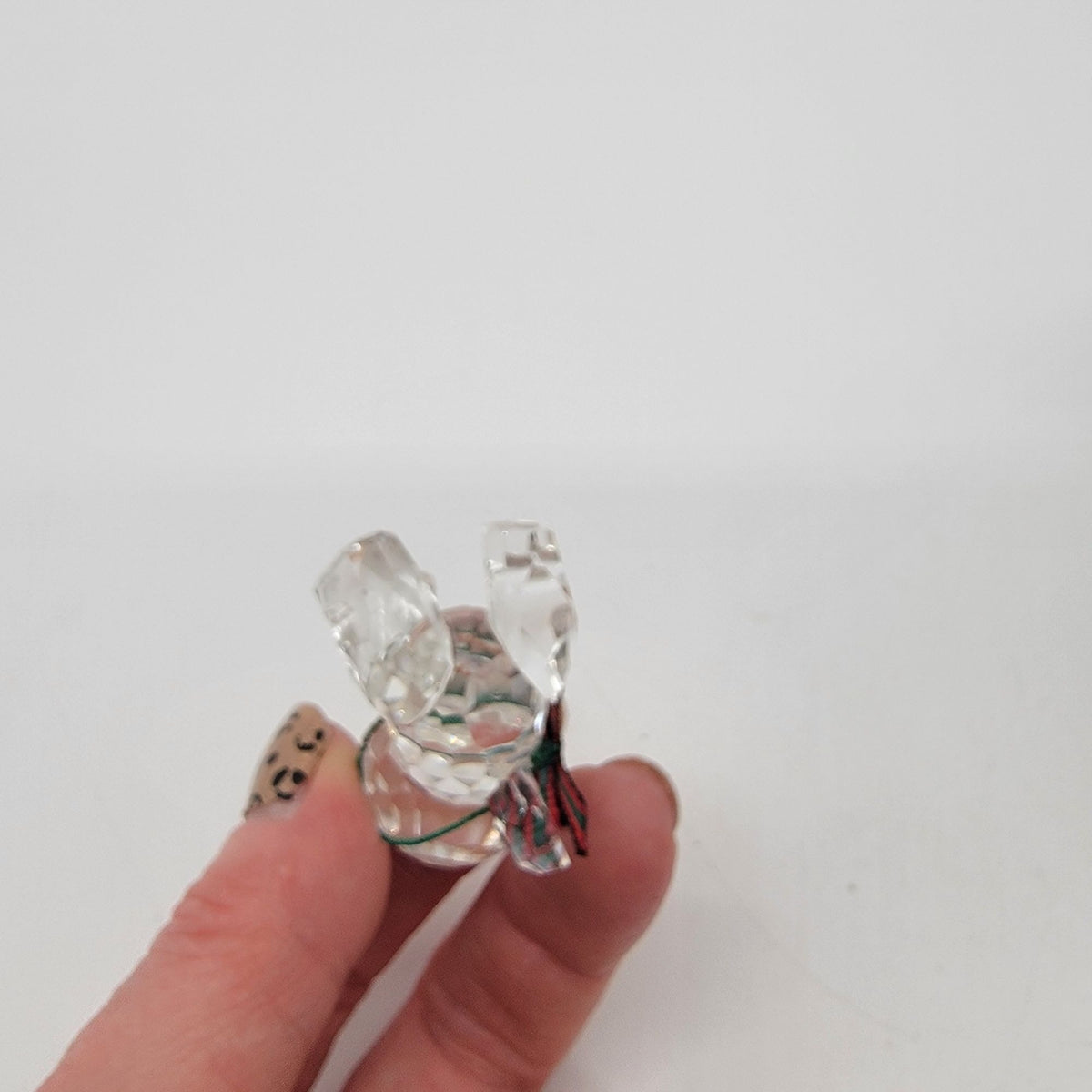Vintage Swarovski Crystal Reclining Kris Bear Figurine With Box