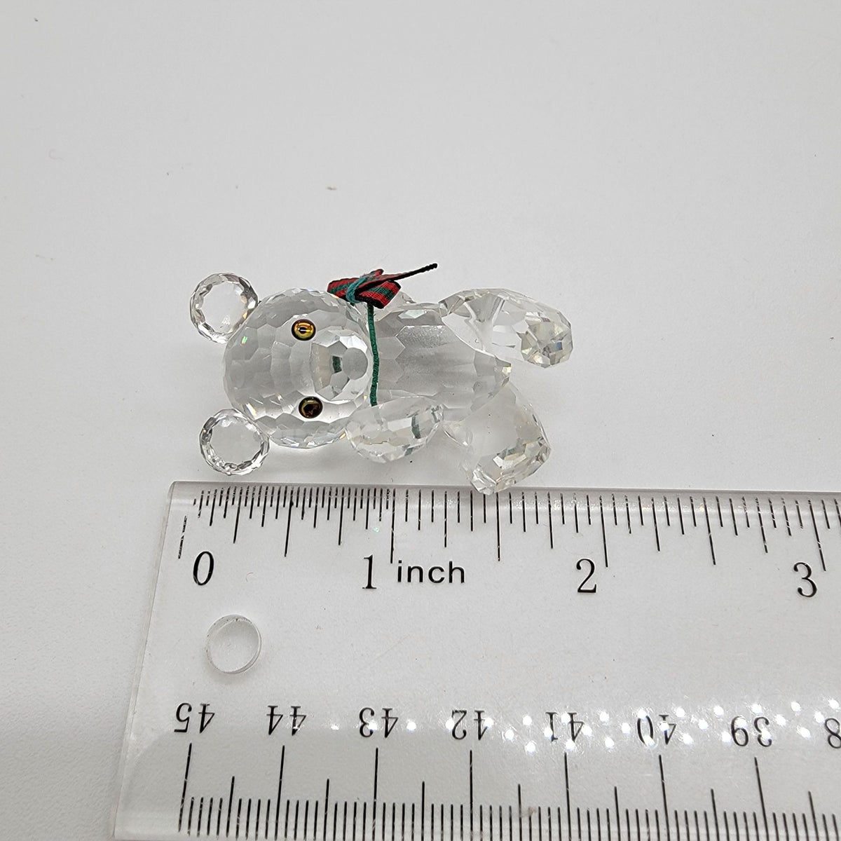 Vintage Swarovski Crystal Reclining Kris Bear Figurine With Box