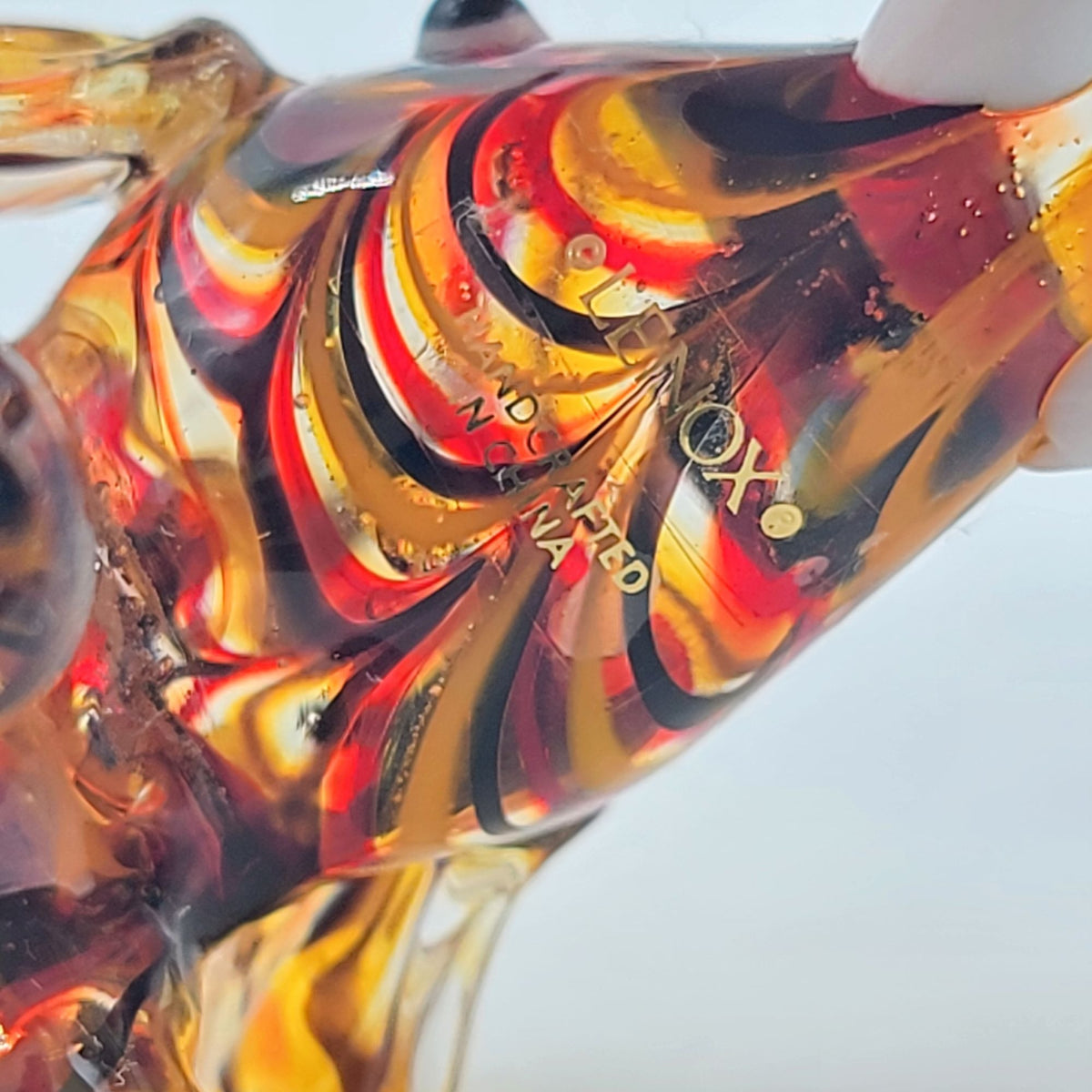 Lenox Amber Glass Elephant Figurine
