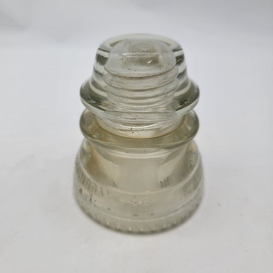 Vintage Hemingray 42 Glass Insulator Clear