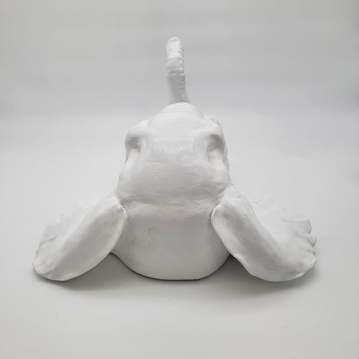 White Elephant Head Wall Mount Sculpture