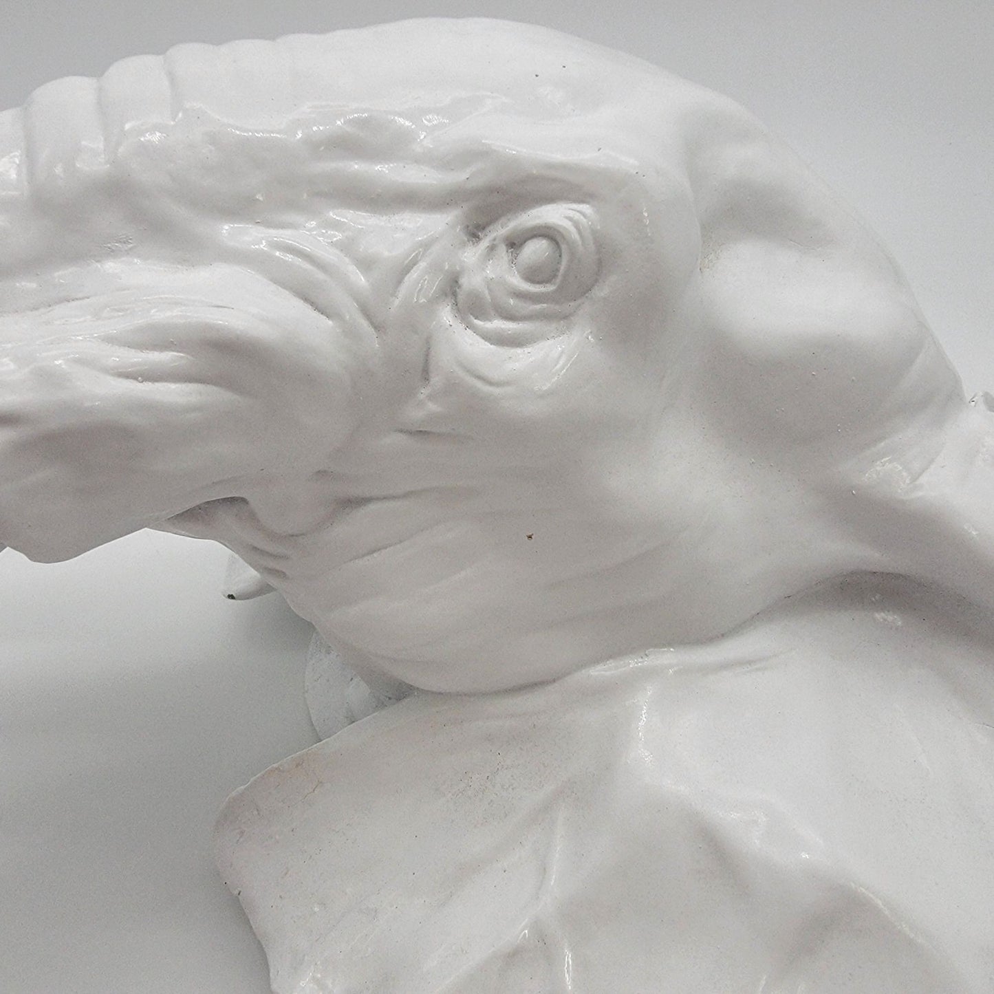 White Elephant Head Wall Mount Sculpture
