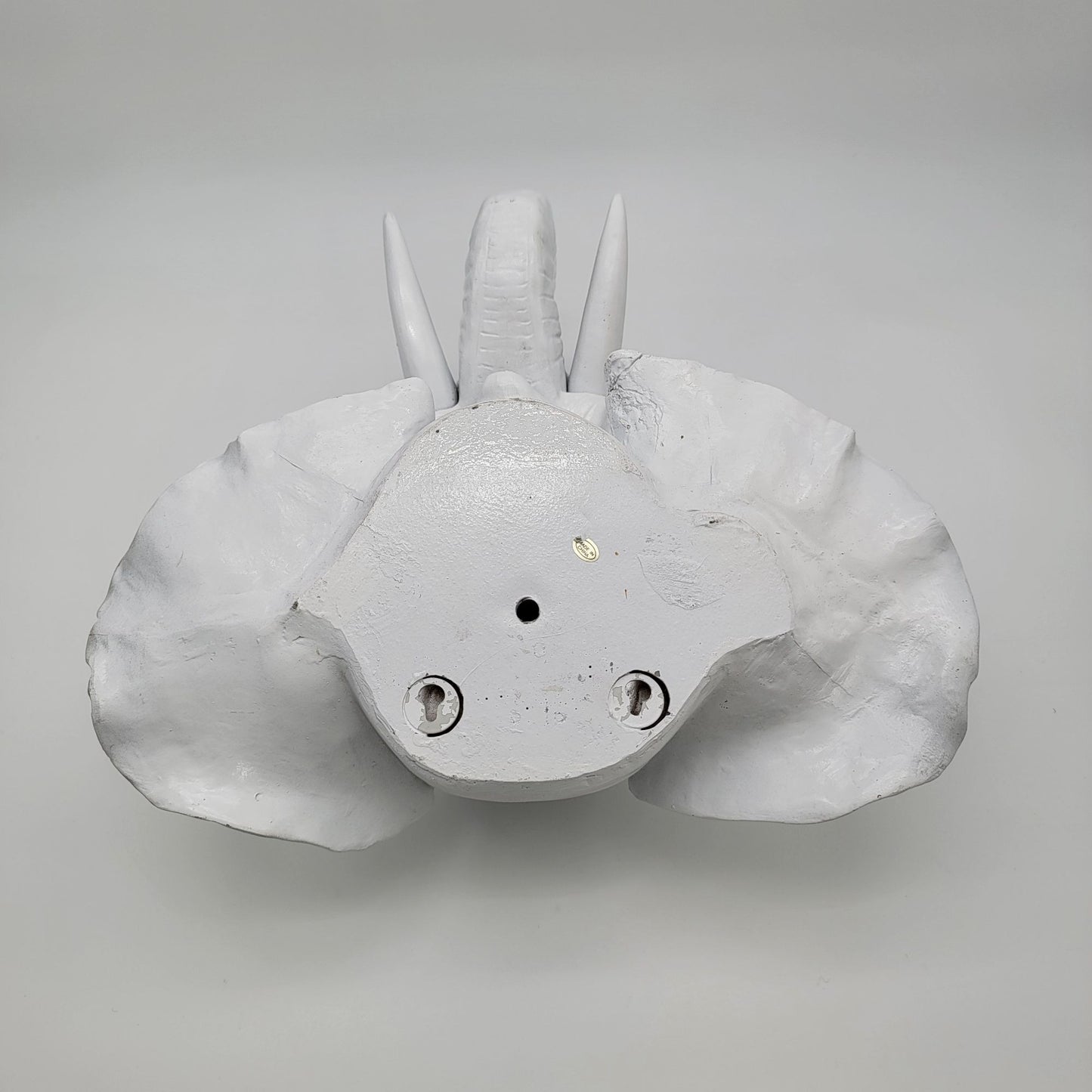 White Elephant Head Wall Mount Sculpture