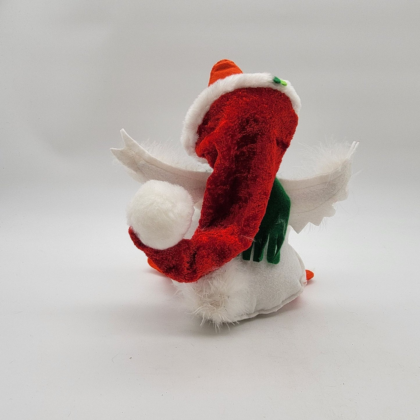 Vintage Annalee Christmas Goose Doll 9" Green Scarf & Red Santa Hat