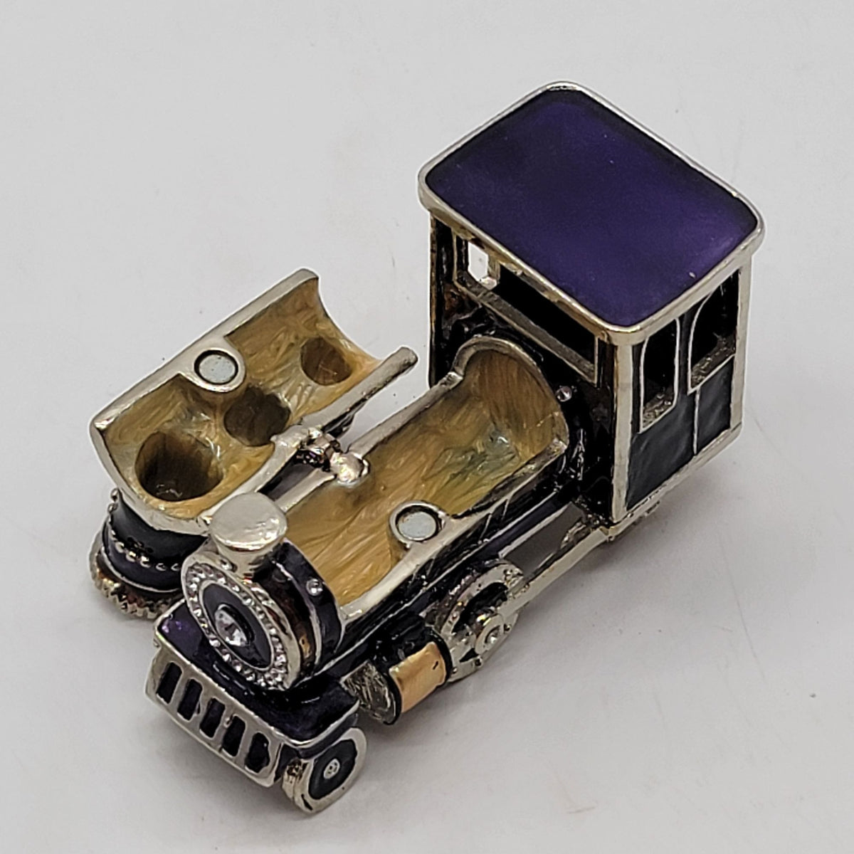 Objet d'art Makin' Tracks Railroad Train Engine Trinket Box No. 46