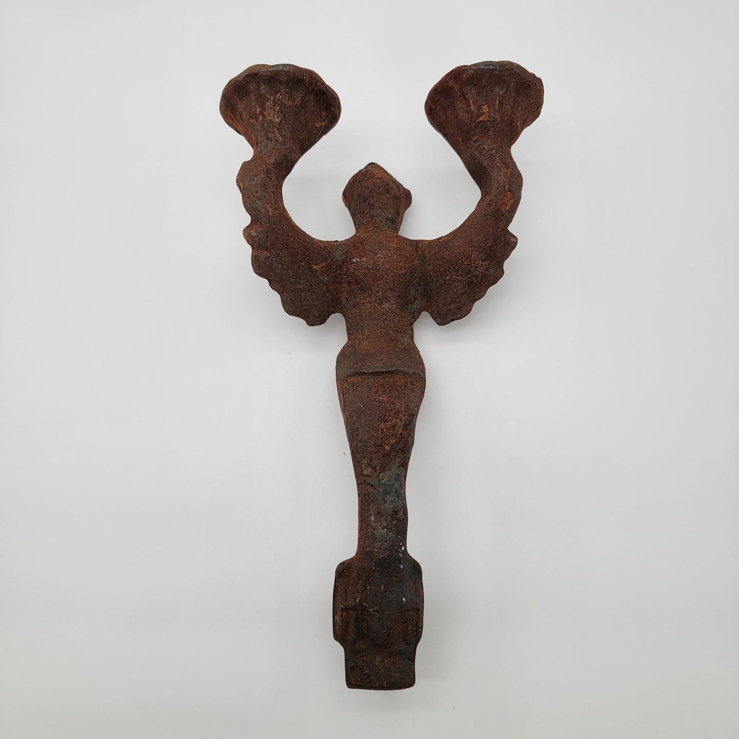 Rusty Cast Iron Siren Mermaid Candle Wall Sconce