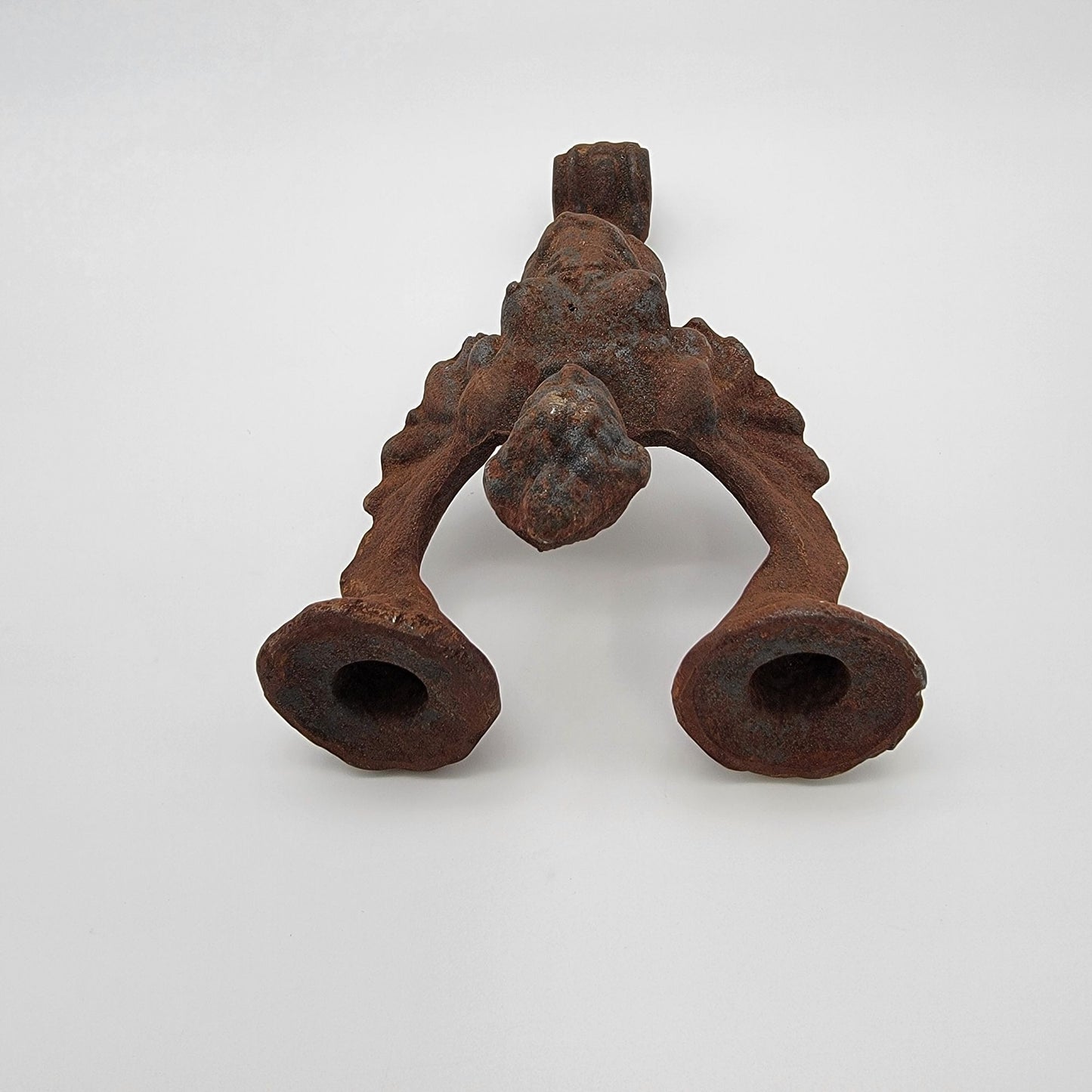 Rusty Cast Iron Siren Mermaid Candle Wall Sconce