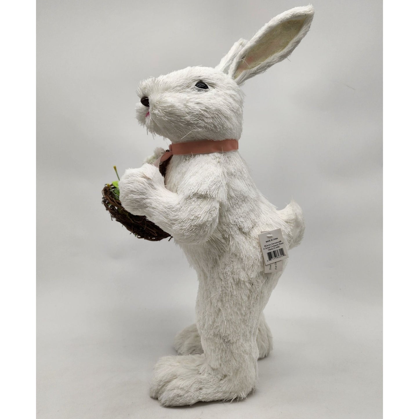 Large Sisal Bunny With Basket 18" Tall