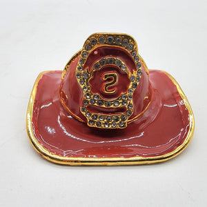 Objet d Art Fire Chief Trinket Box American Heros No. 157 Fire Fighter Red Hat
