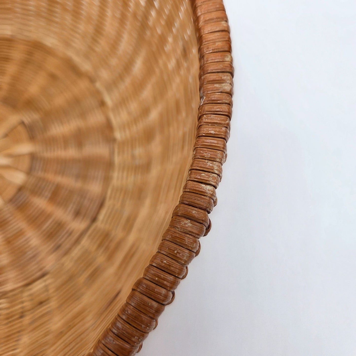 Vintage Natural Round Basket