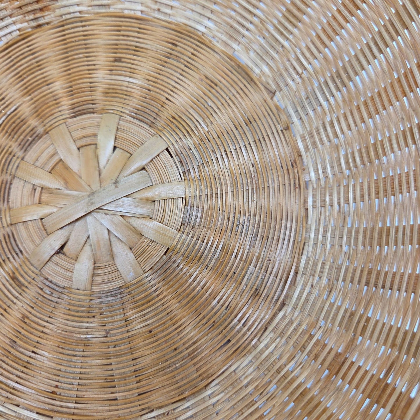 Vintage Natural Round Basket