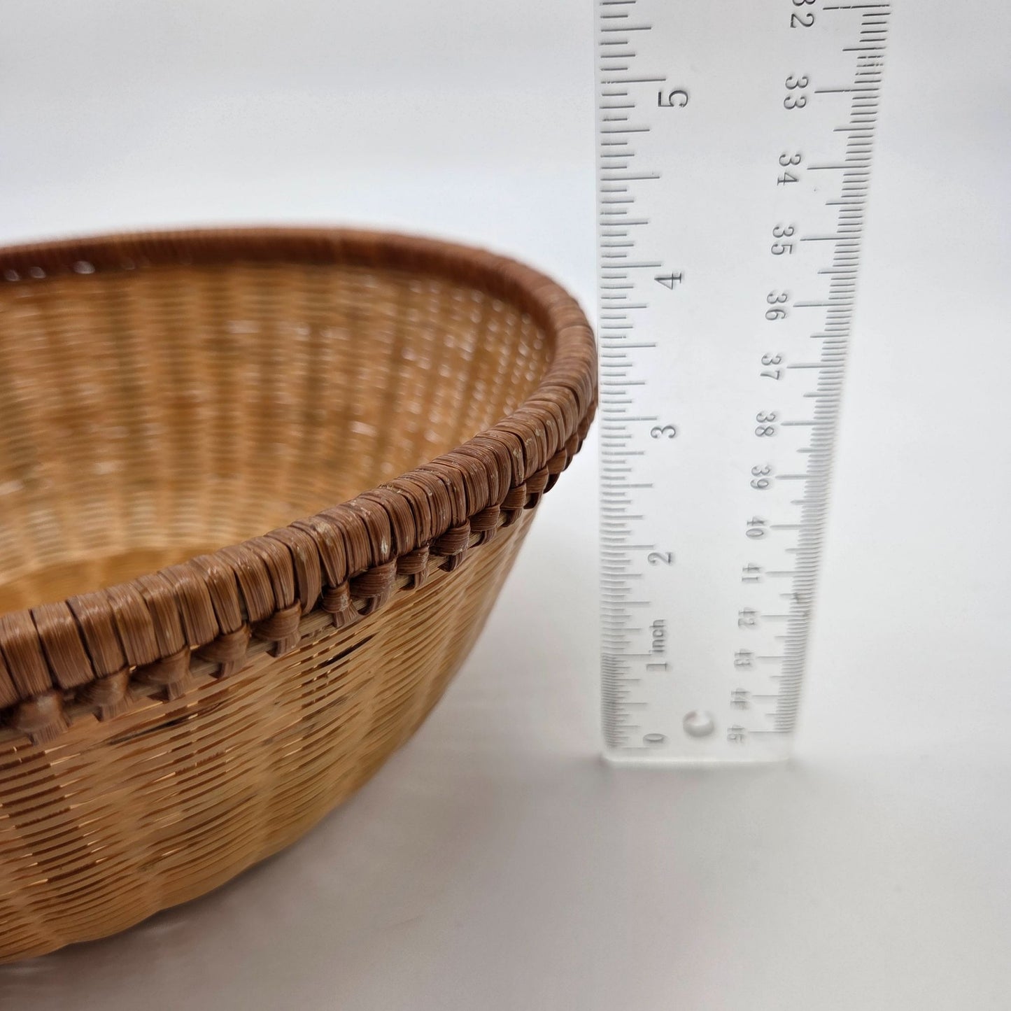 Vintage Natural Round Basket