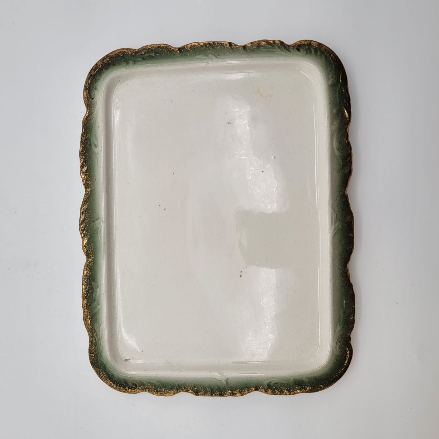 Antique German Porcelain Cheese Dish Keeper