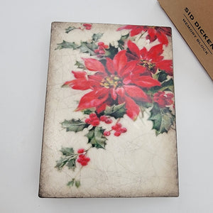Retired Sid Dickens Memory Block T497 Poinsettia Wall Tile