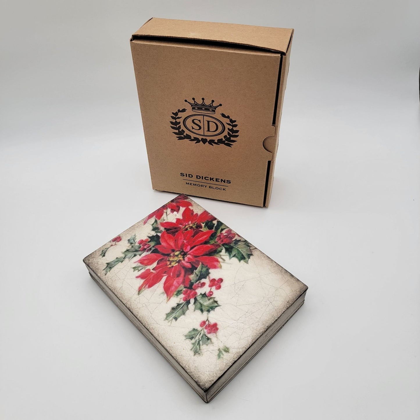 Retired Sid Dickens Memory Block T497 Poinsettia Wall Tile