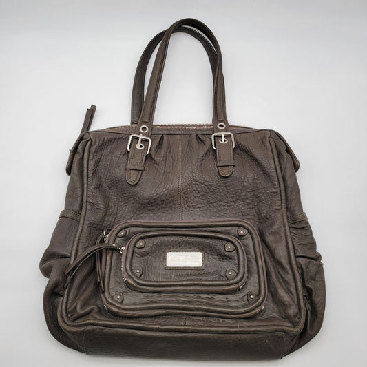 Kate Landry Brown Leather Satchel Bag