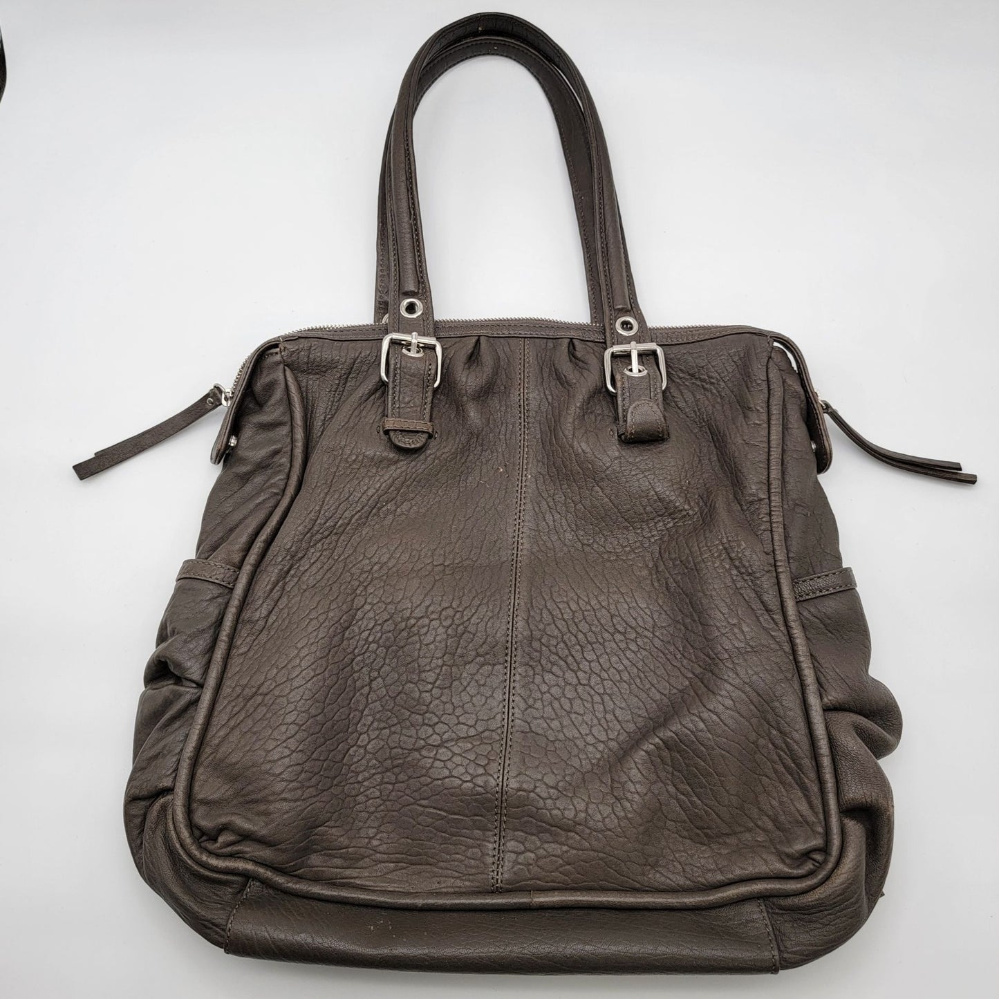 Kate Landry Brown Leather Satchel Bag