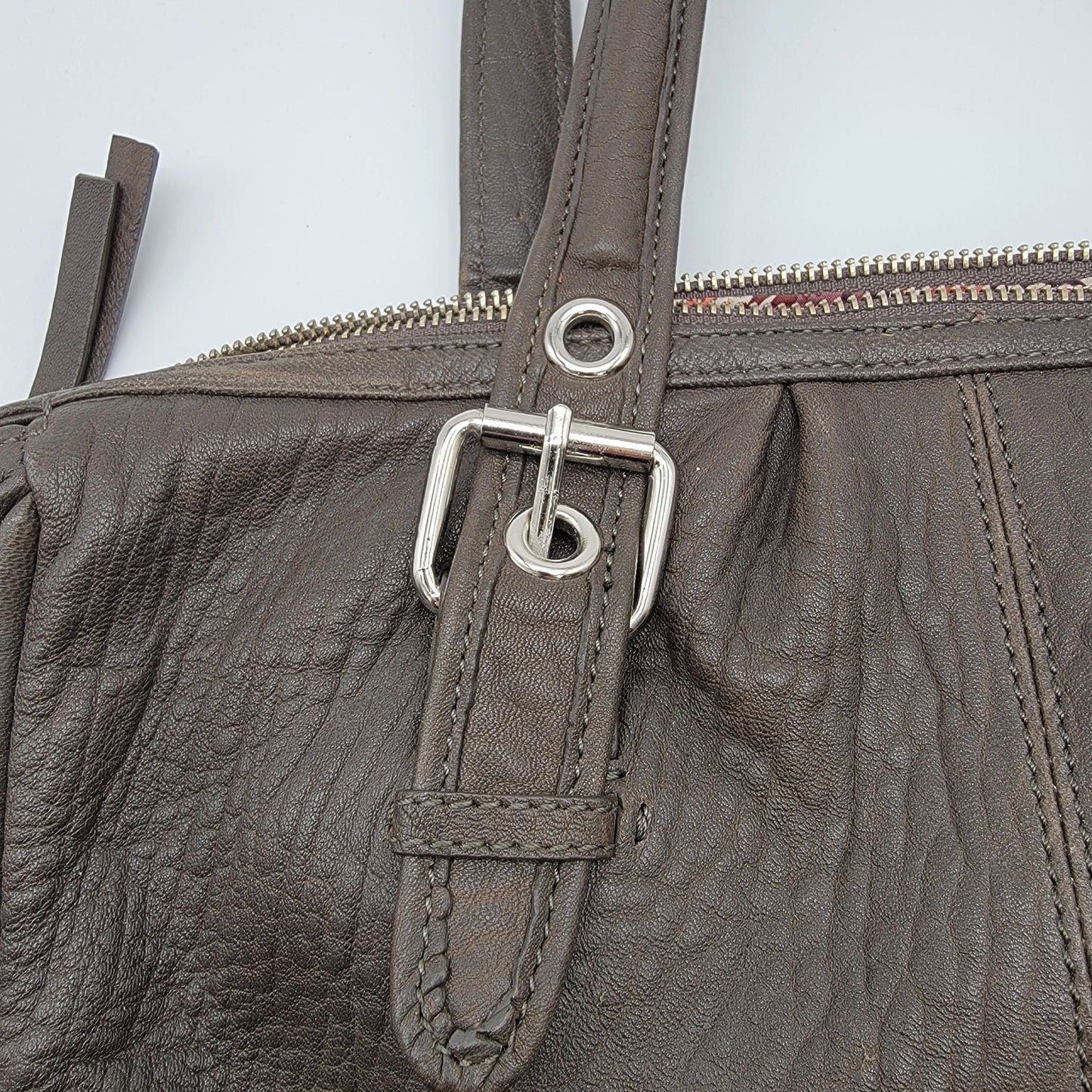 Kate Landry Brown Leather Satchel Bag