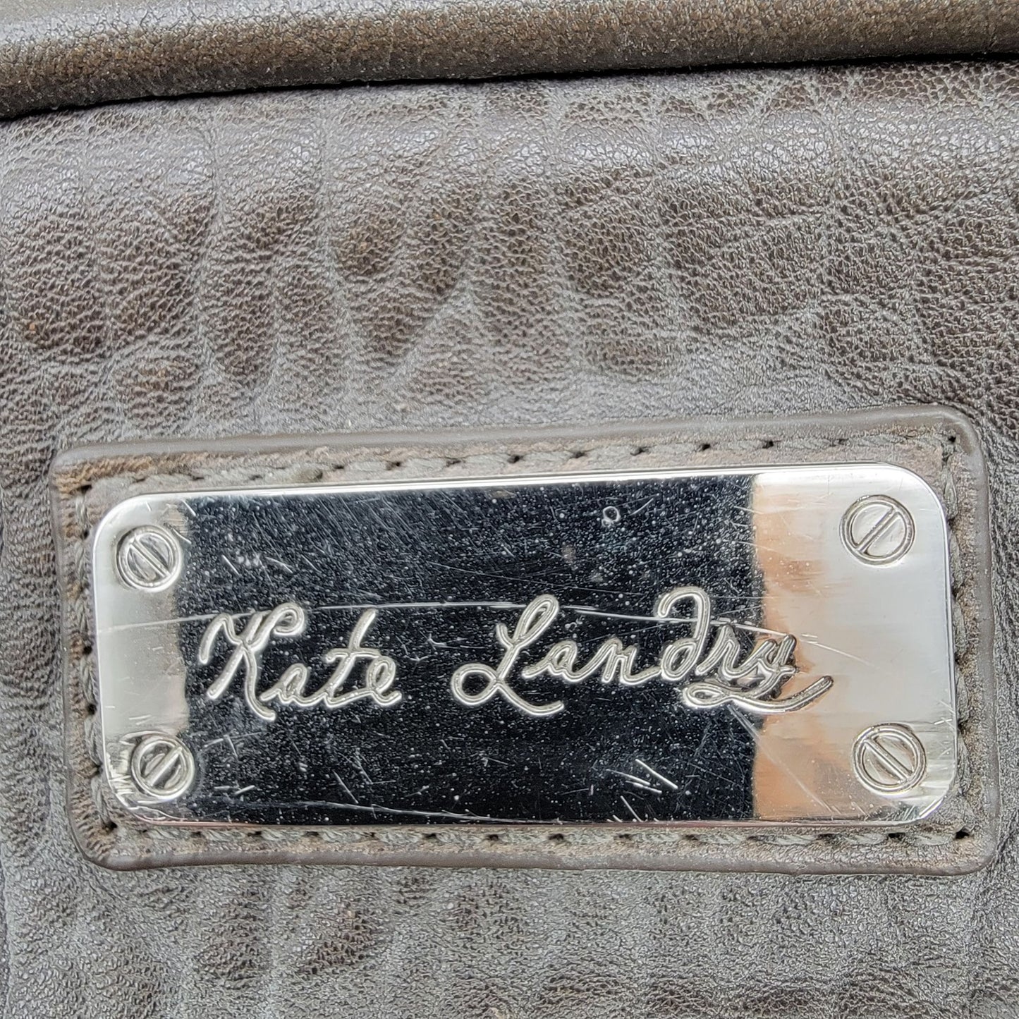 Kate Landry Brown Leather Satchel Bag