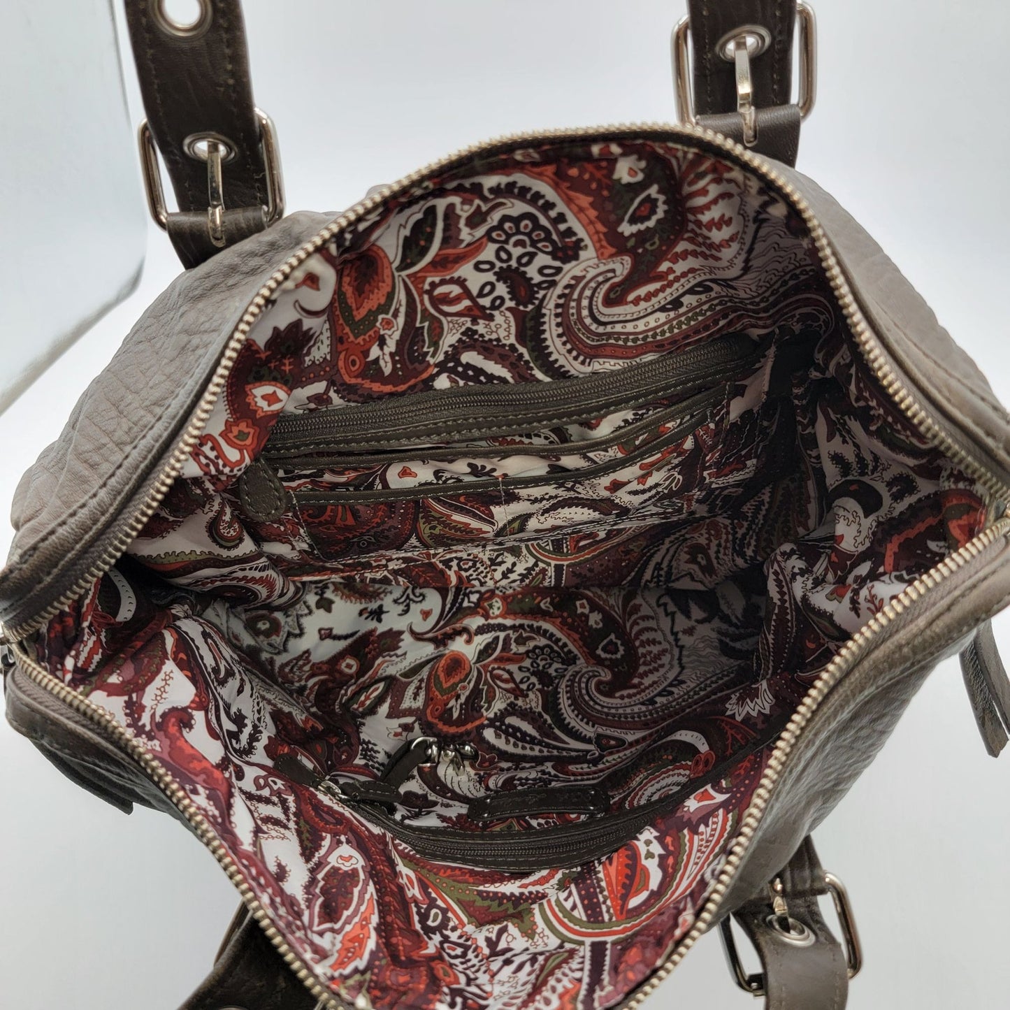 Kate Landry Brown Leather Satchel Bag