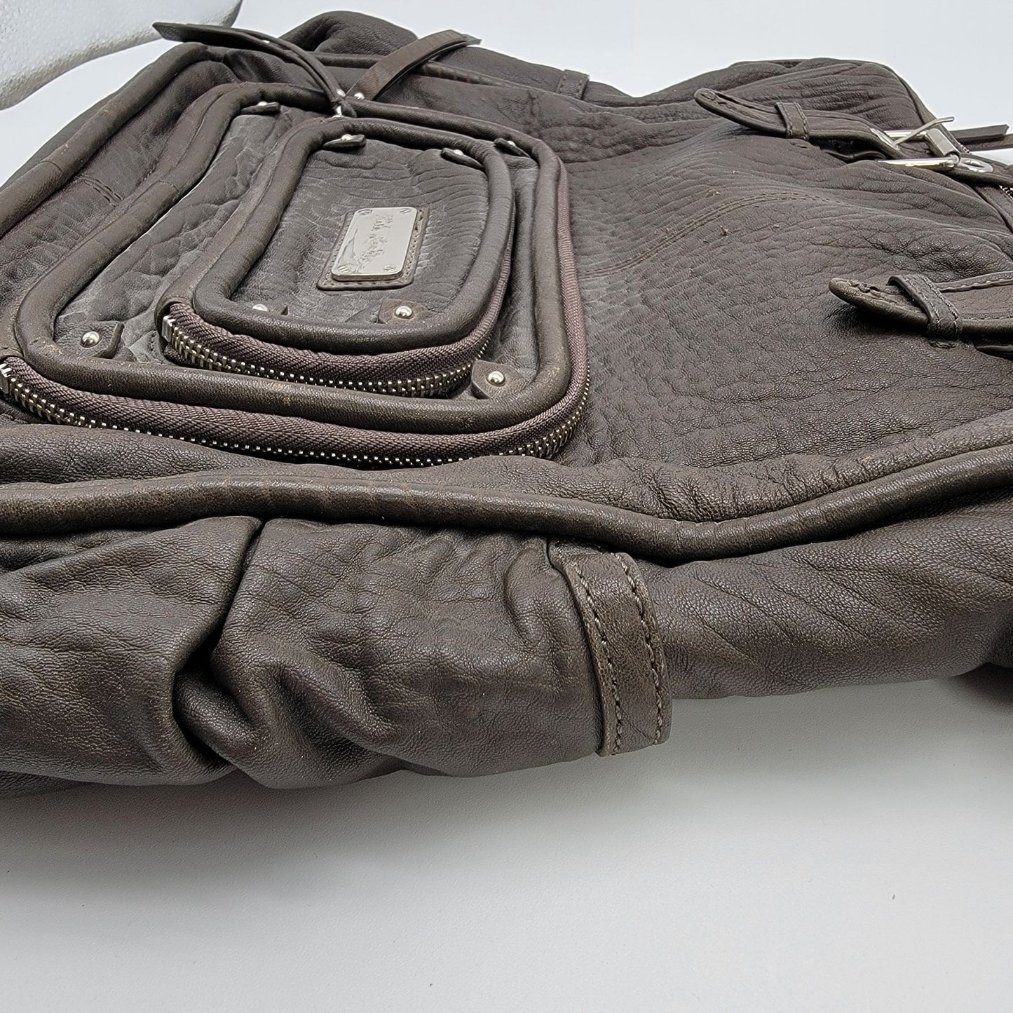 Kate Landry Brown Leather Satchel Bag