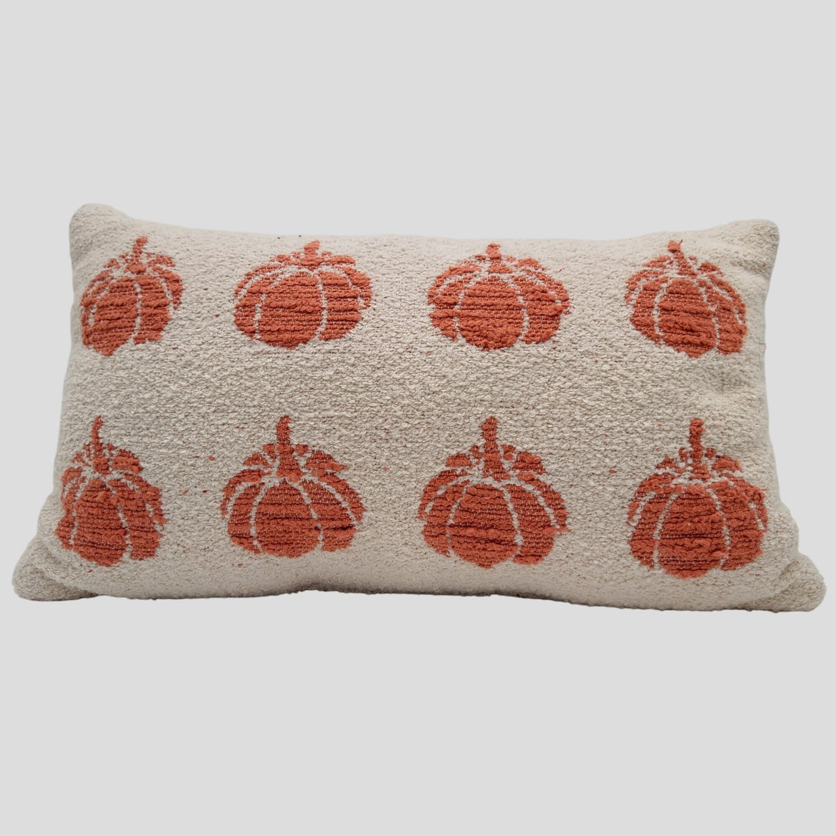 Oversized Woven Pumpkin Lumbar Throw Pillow
