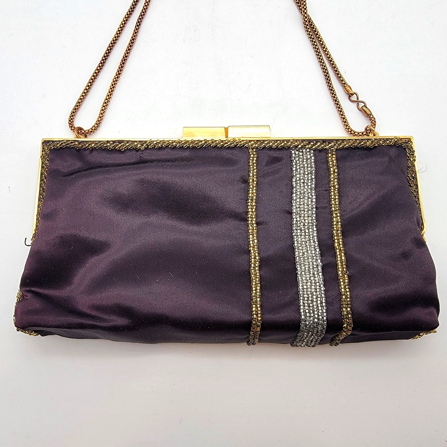 Vintage Walborg Geometric Beaded Evening Clutch Purse