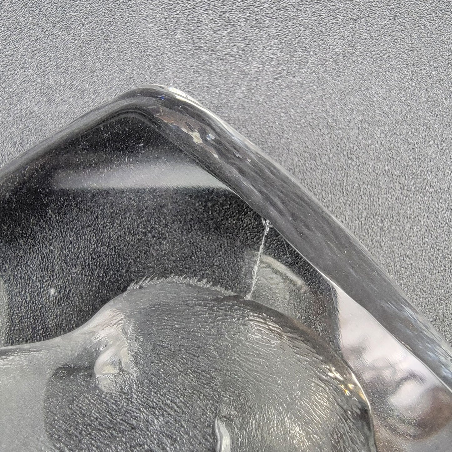 Mats Jonasson Signed Crystal Dachshund Dog Paperweight Signed Sweden 3690