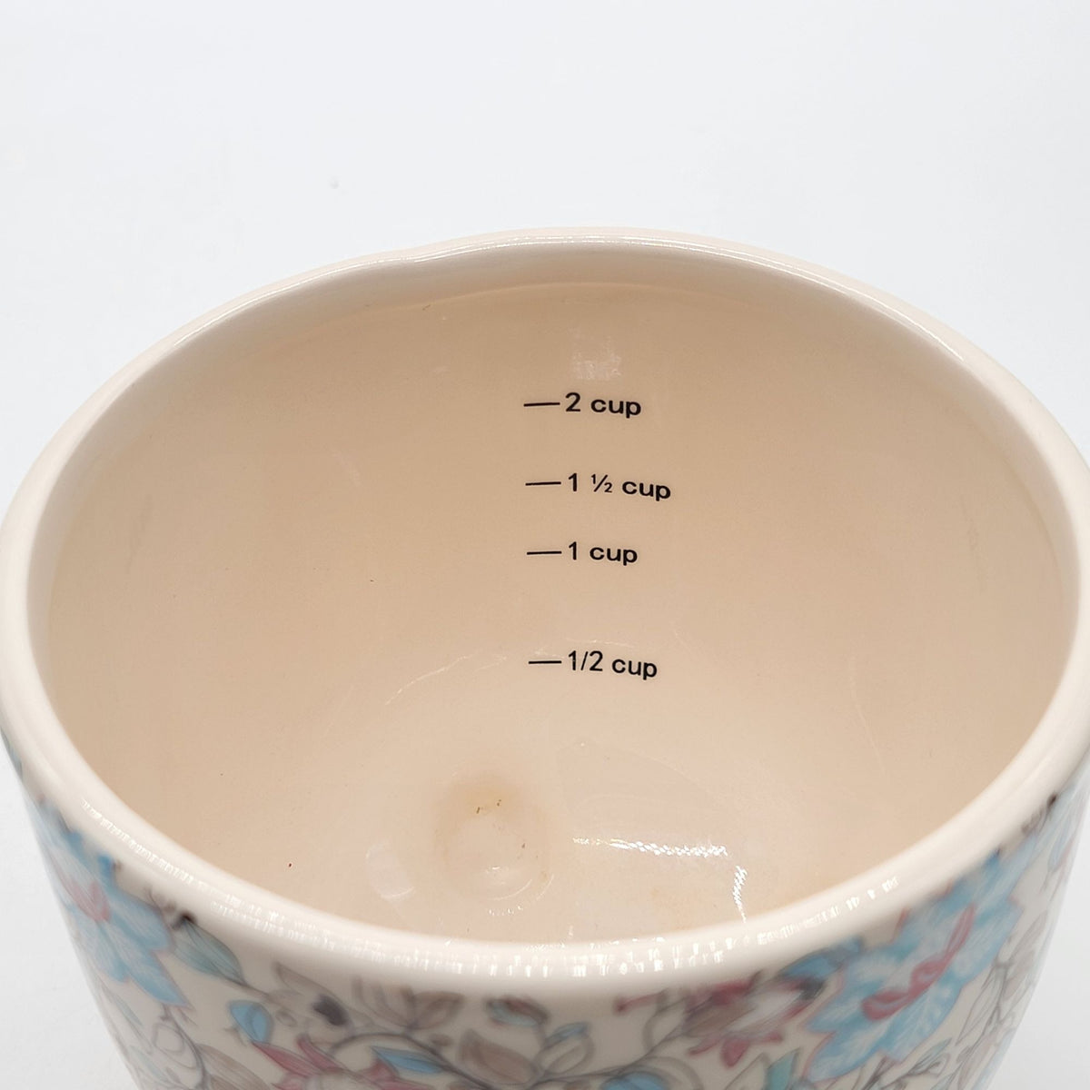 Floral Measuring Cup Planter With Gold Feet