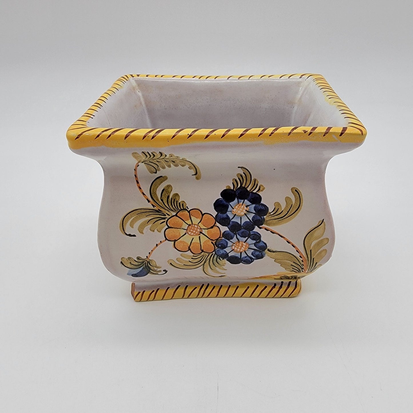 Vintage Fratelli Fanciullacci Italian Pottery Floral Planter