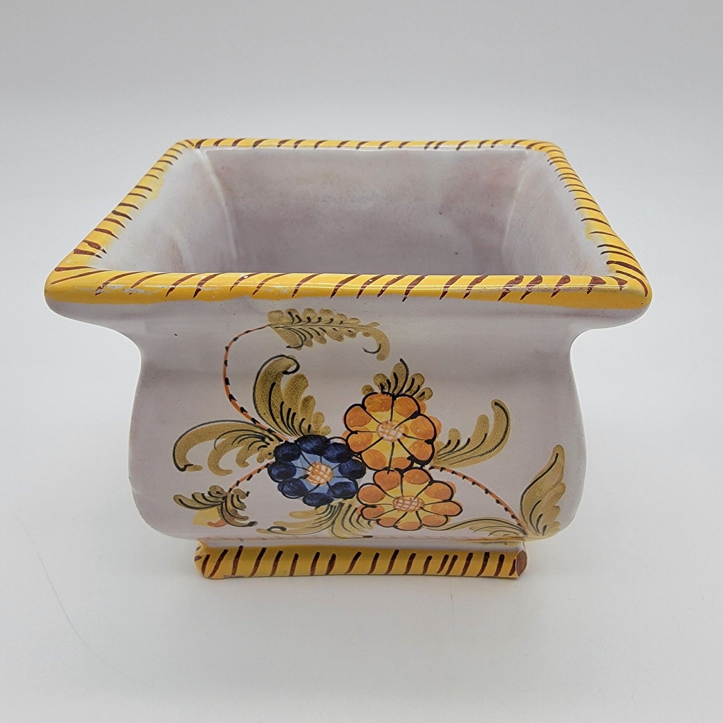 Vintage Fratelli Fanciullacci Italian Pottery Floral Planter