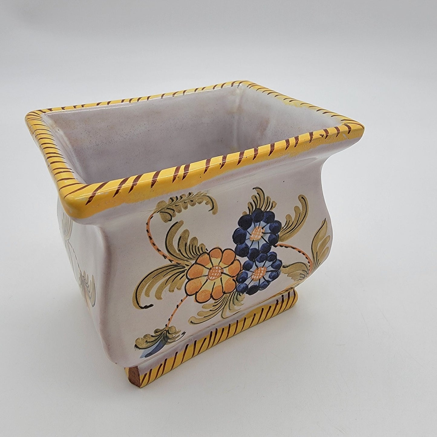 Vintage Fratelli Fanciullacci Italian Pottery Floral Planter