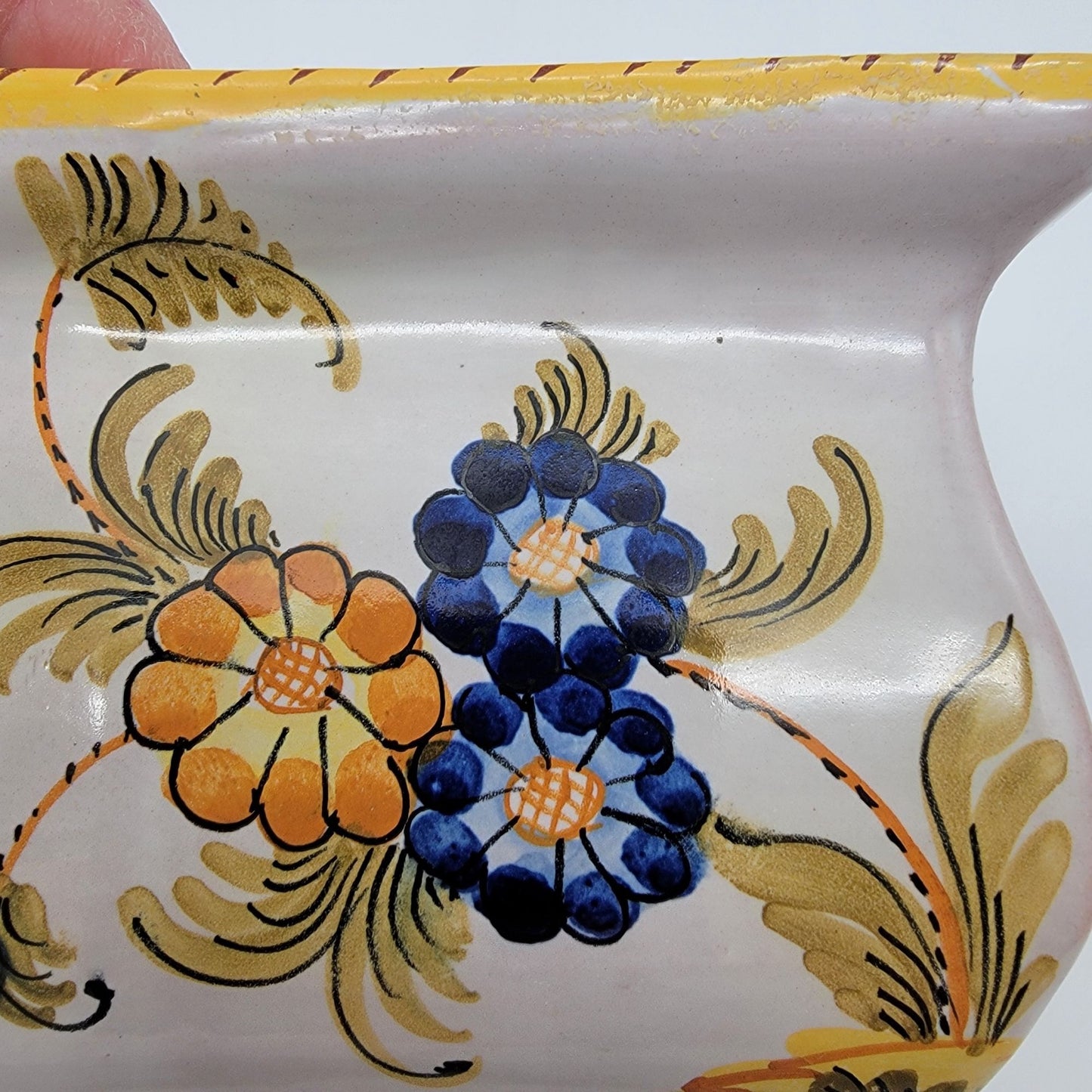 Vintage Fratelli Fanciullacci Italian Pottery Floral Planter