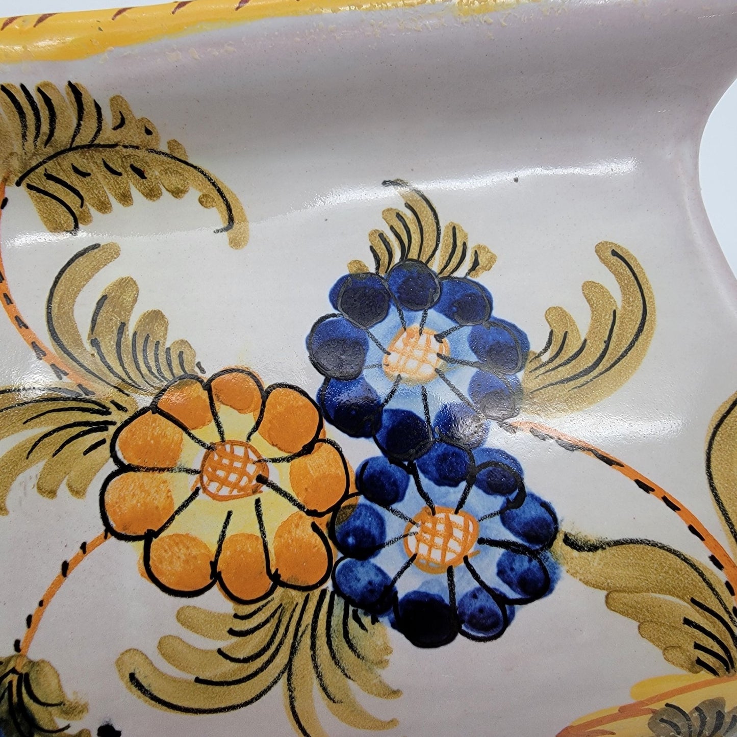 Vintage Fratelli Fanciullacci Italian Pottery Floral Planter