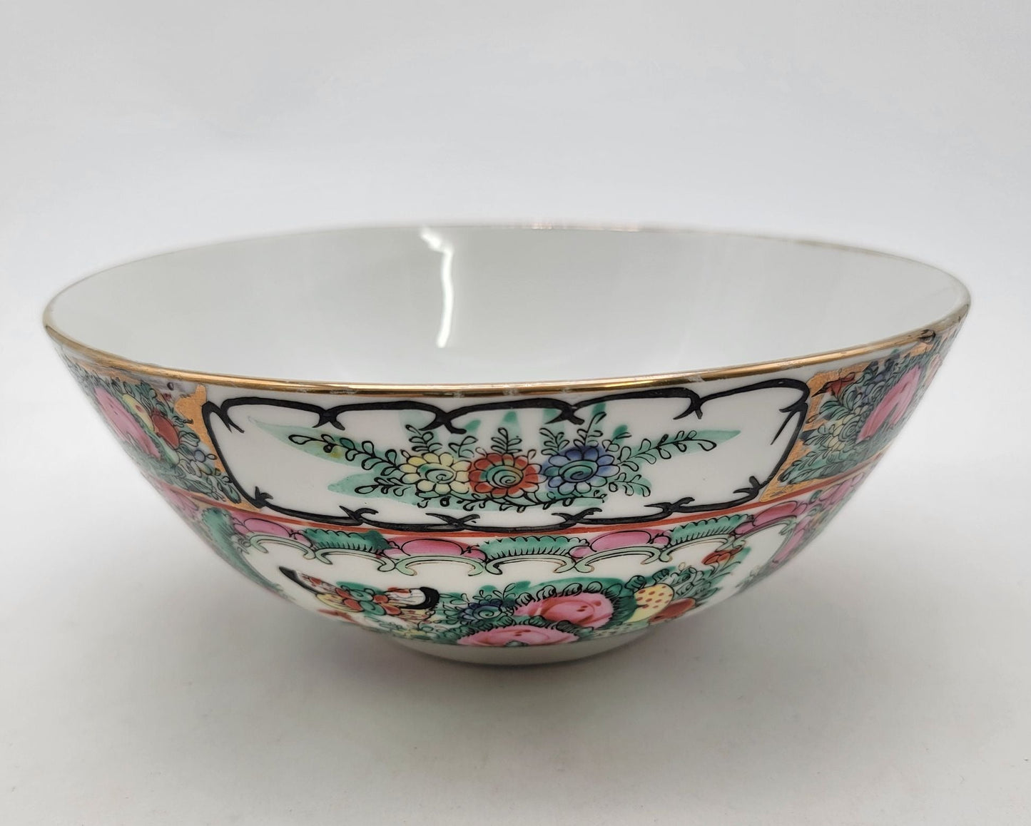 Antique Chinese Famille Rose Medallion Bowl