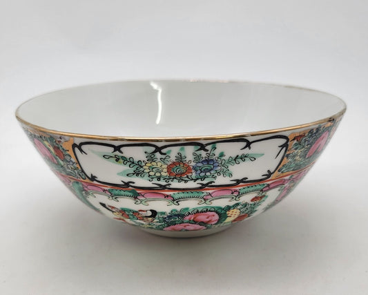 Antique Chinese Famille Rose Medallion Bowl