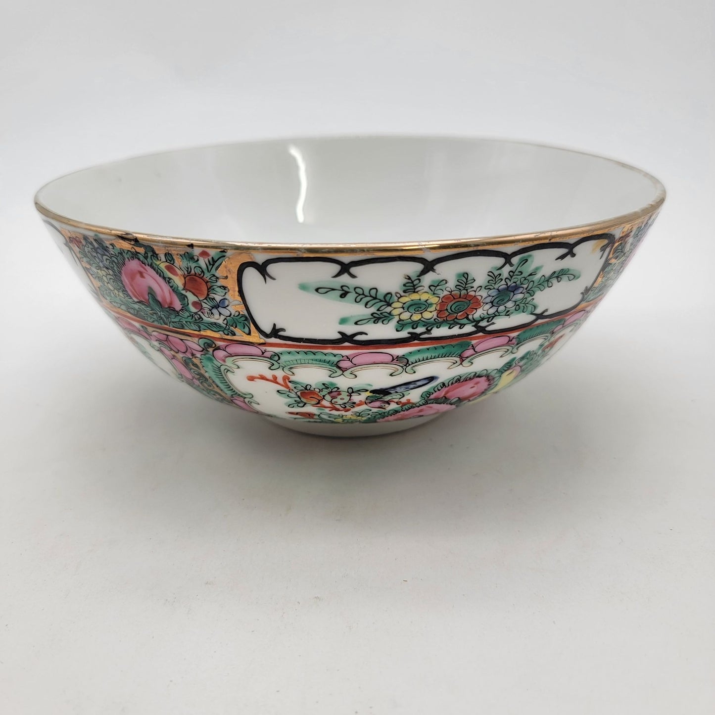 Antique Chinese Famille Rose Medallion Bowl