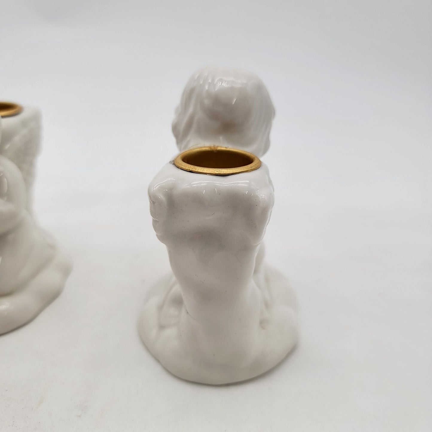 Vintage Praying Angel Candle Holders Set of 2