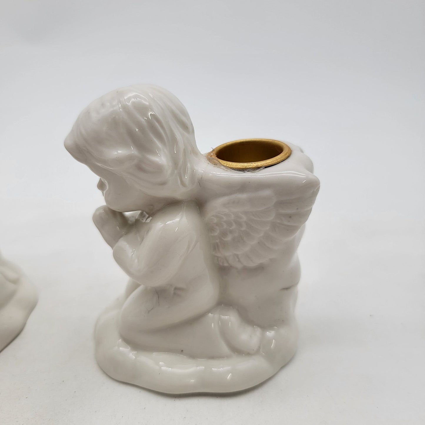 Vintage Praying Angel Candle Holders Set of 2