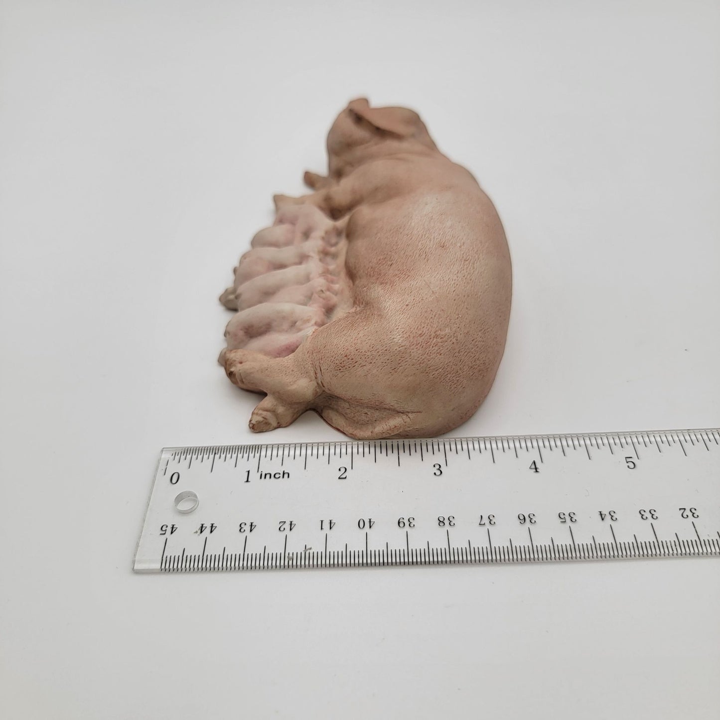 Vintage 1975 Aynsley Porcelain Pig Sow & Litter Figurine