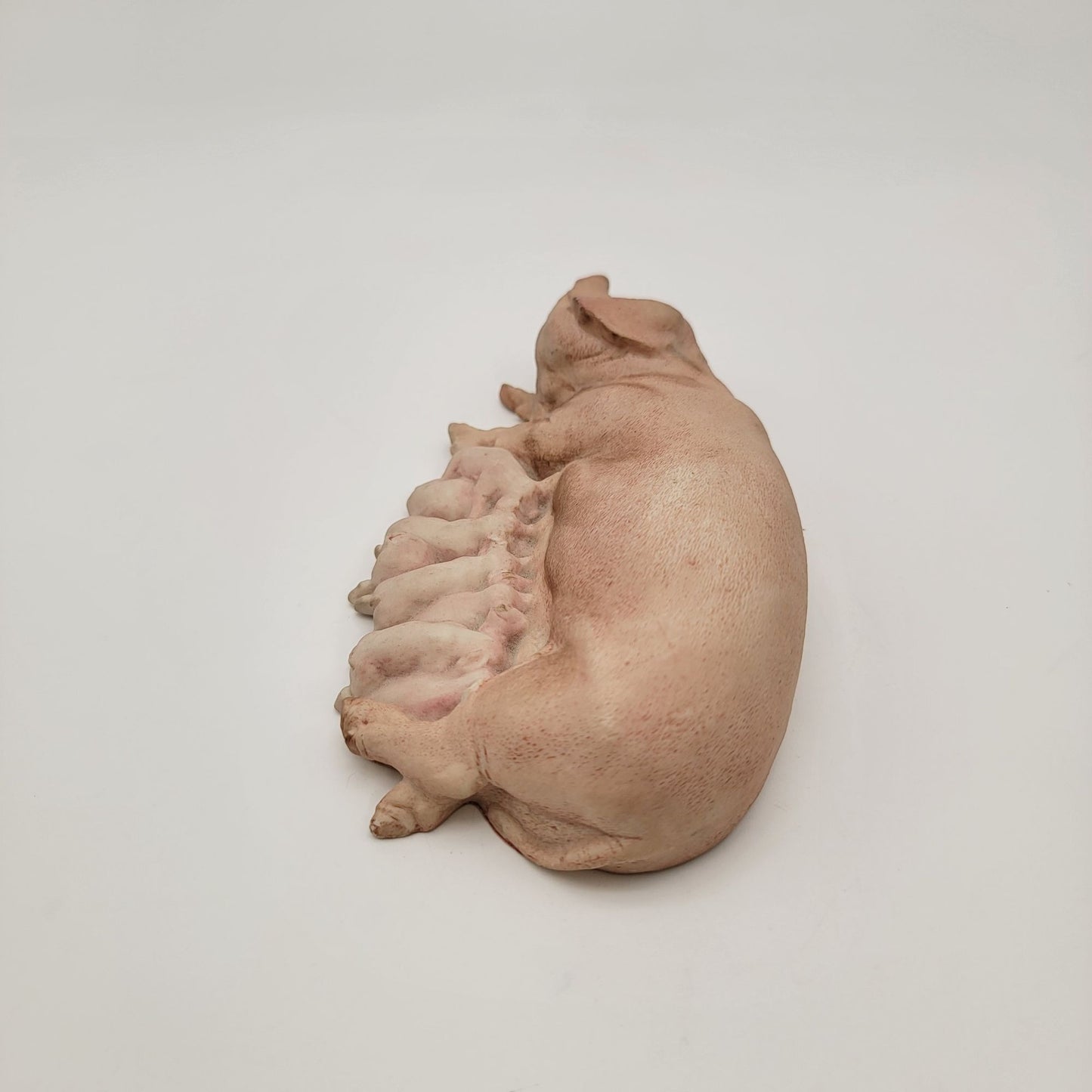 Vintage 1975 Aynsley Porcelain Pig Sow & Litter Figurine