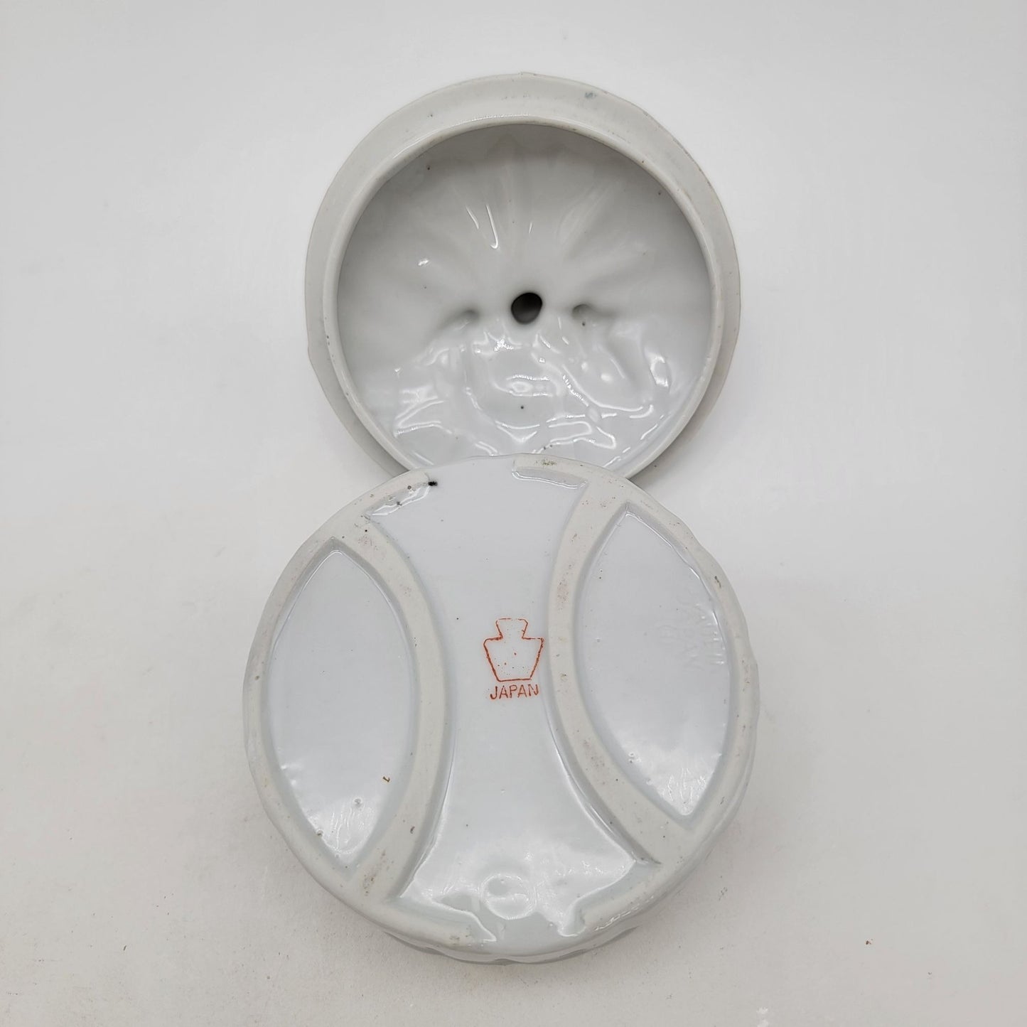 Vintage Japanese Porcelain Victorian Lady Dresser Box
