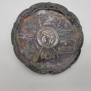 Antique 1909 Alaska Yukon Pacific Expo Souvenir Copper Plate