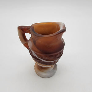 Vintage Imperial Caramel Slag Glass Miniature Pitcher Creamer
