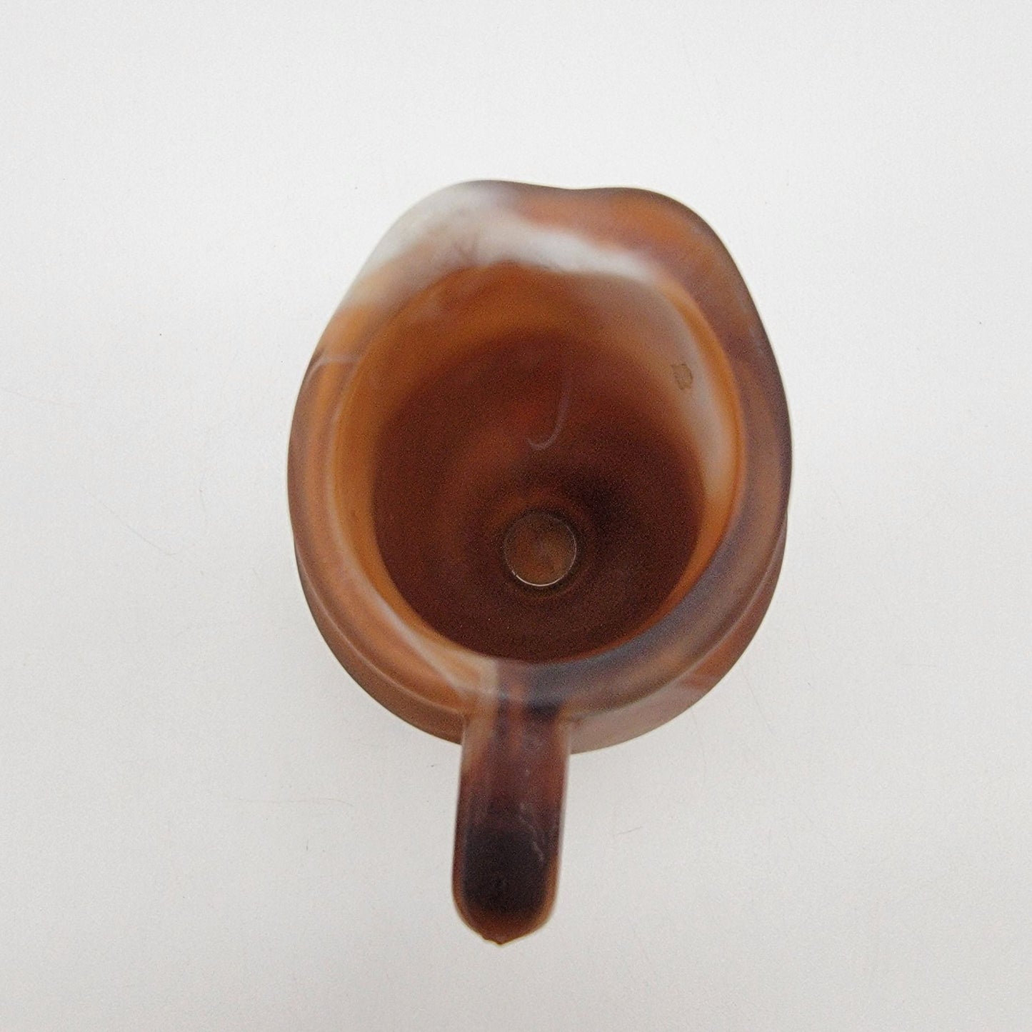 Vintage Imperial Caramel Slag Glass Miniature Pitcher Creamer