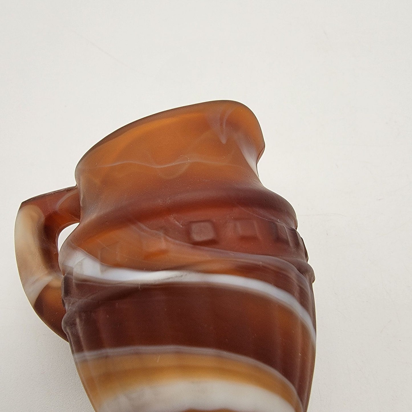 Vintage Imperial Caramel Slag Glass Miniature Pitcher Creamer