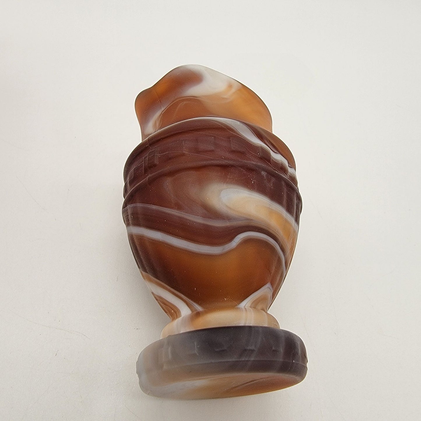 Vintage Imperial Caramel Slag Glass Miniature Pitcher Creamer