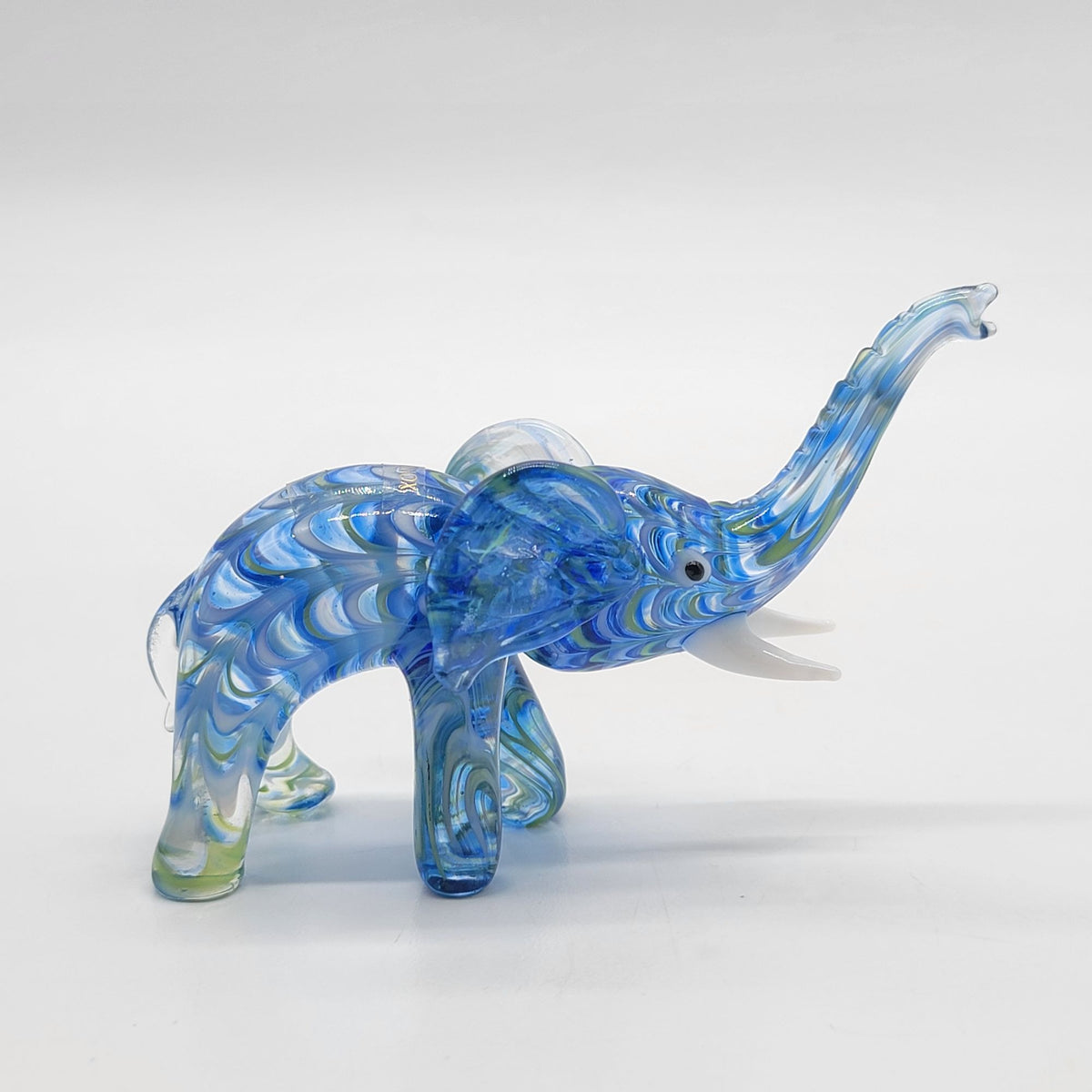 Lenox Blue Glass Elephant Figurine