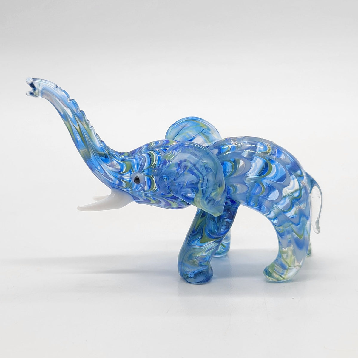 Lenox Blue Glass Elephant Figurine