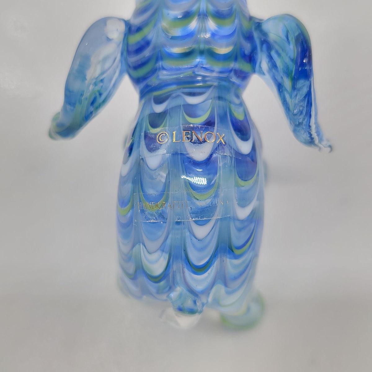 Lenox Blue Glass Elephant Figurine